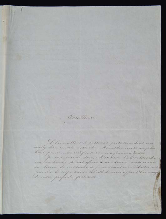 Appraisal: FRENCH LETTER Unidentified French letter - -