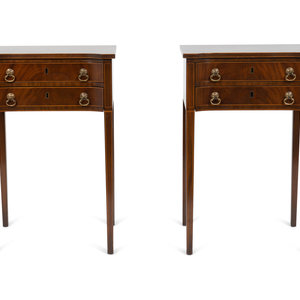 Appraisal: A Pair of George III Style Mahogany Side Tables with