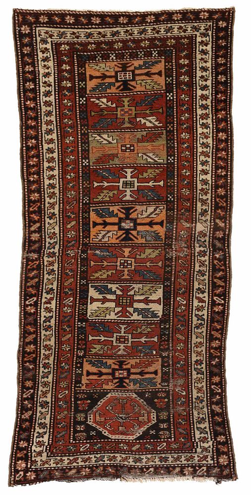 Appraisal: Lori Rug Persian early th century field with nine geometric