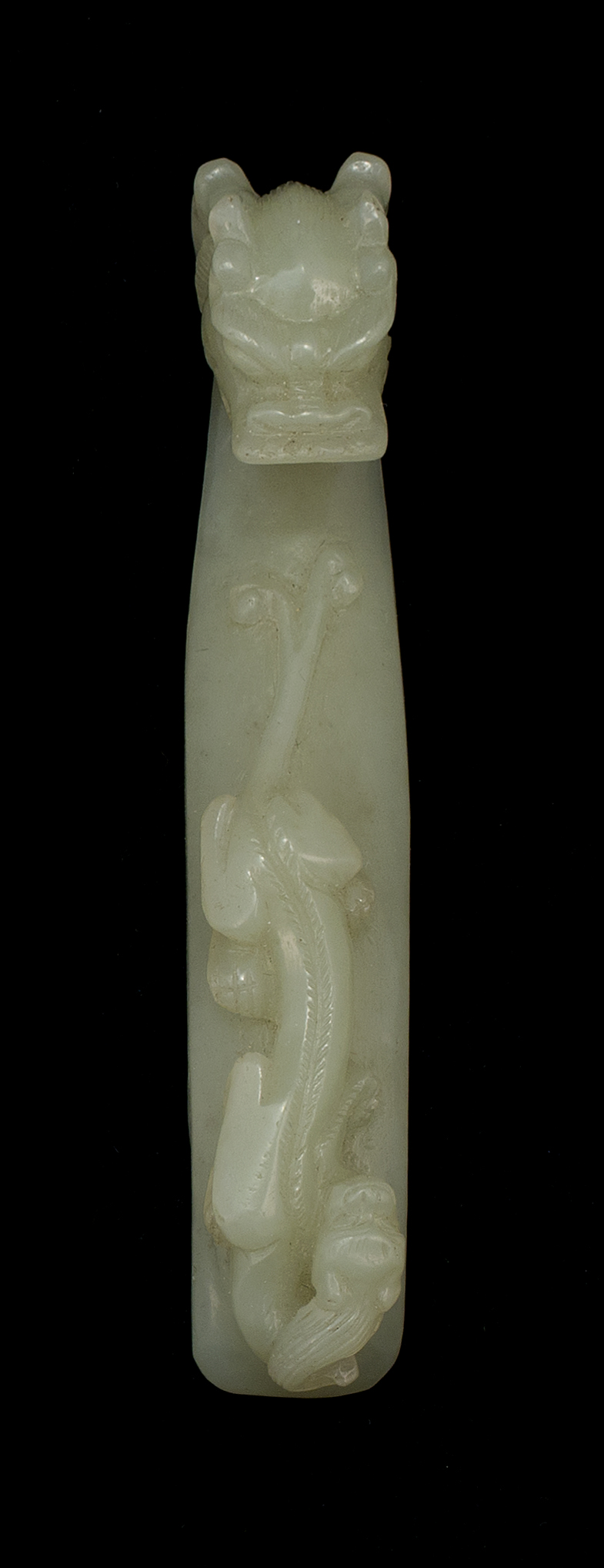 Appraisal: CELADON JADE GIRDLE HOOK In the form of a dragon