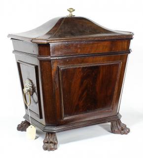 Appraisal: Regency mahogany cellarette early th century having a coffer form