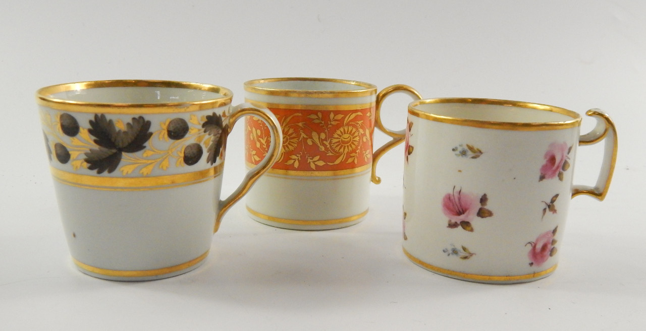 Appraisal: A Chamberlains Worcester porcelain coffee can early th C decorated