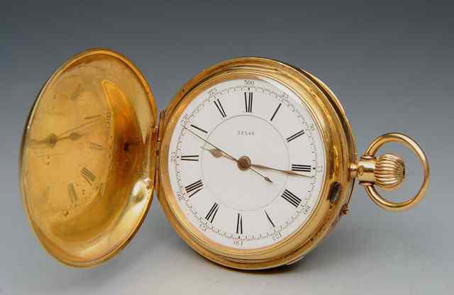 Appraisal: A LATE VICTORIAN CT GOLD HUNTER POCKET WATCH the white