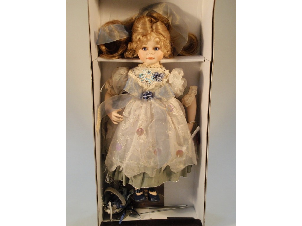 Appraisal: A Mundia ceramic doll 'Beatrice' with certificate and box