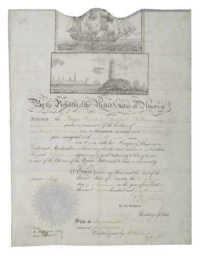 Appraisal: TYLER AND DANIEL WEBSTER TYLER JOHN Partly-printed vellum Document Signed