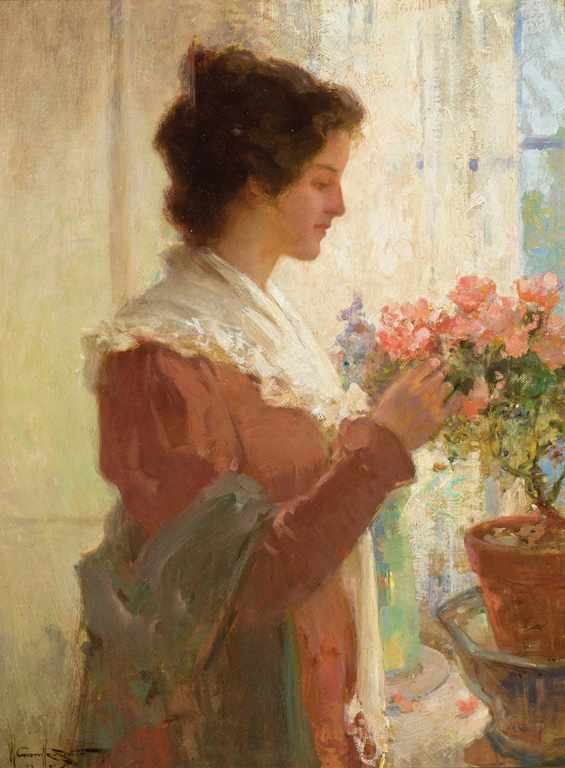 Appraisal: WALTER GRANVILLE SMITH American - ''Woman by a Window'' oil