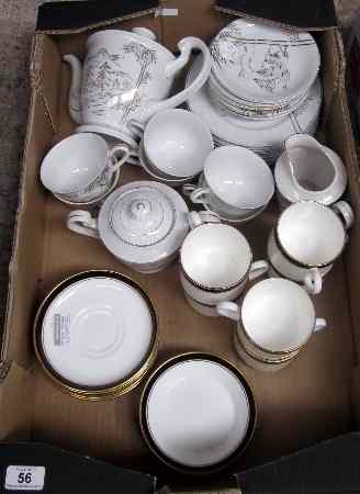 Appraisal: Wedgwood Metalised Black Gold Part Tea Set and a White