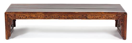 Appraisal: Sale Lot A Chinese Hardwood Bench having cushion ensuite Height