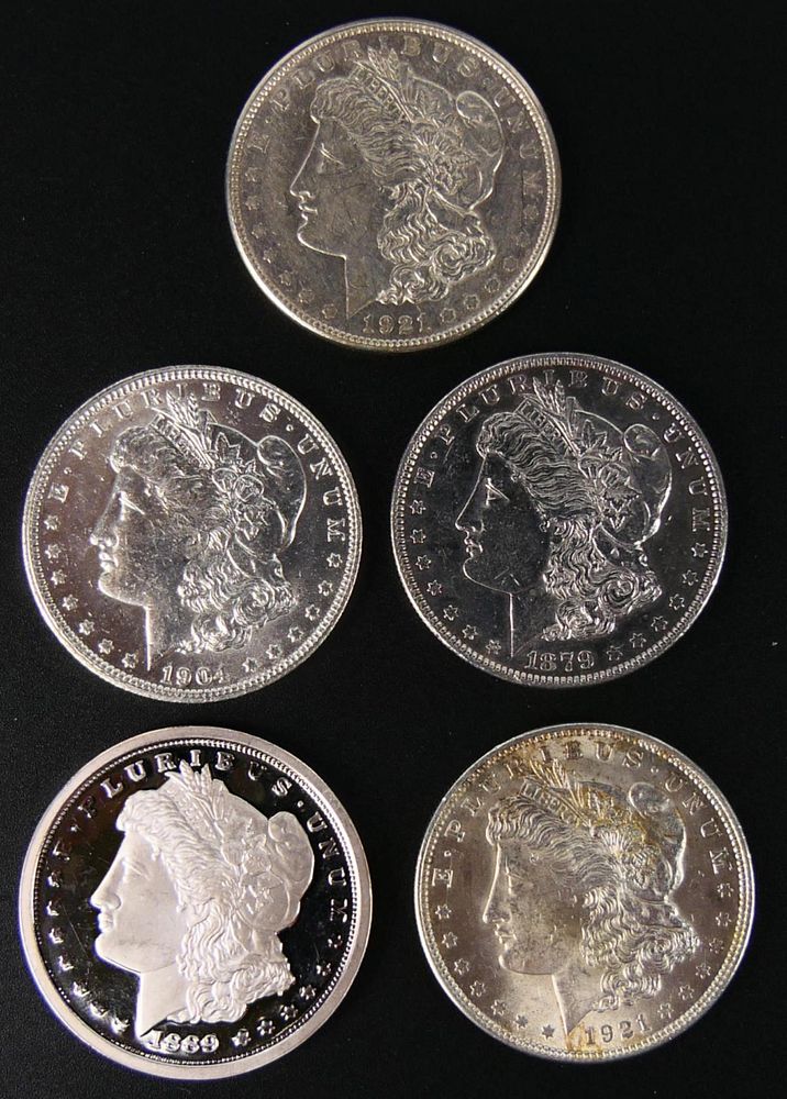 Appraisal: pcs - MORGAN SILVER DOLLARS MORGAN SILVER DOLLARS AND Condition