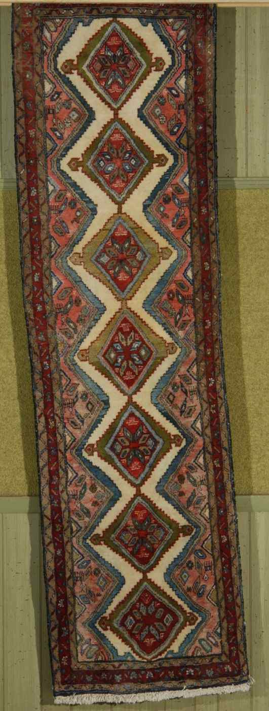 Appraisal: ORIENTAL RUG YALAMEH RUNNER ' x ' '' Seven linked