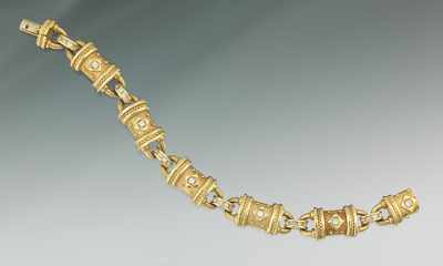 Appraisal: A SeidenGang k Gold and Diamond Bracelet k yellow gold