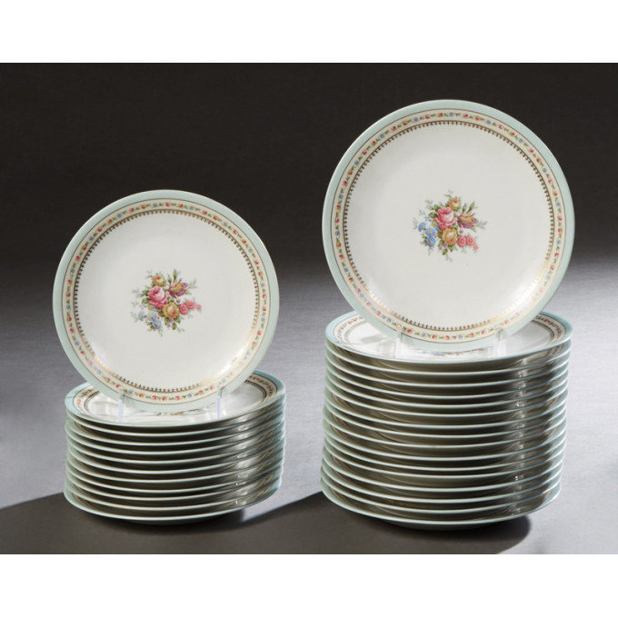 Appraisal: French Twenty-Nine Piece Limoges Partial Dinner Service th c by