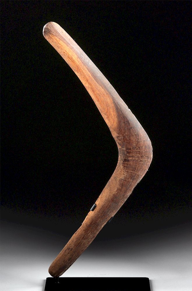 Appraisal: th C Australian Aboriginal Wooden Boomerang Oceania Western Australia Aboriginal