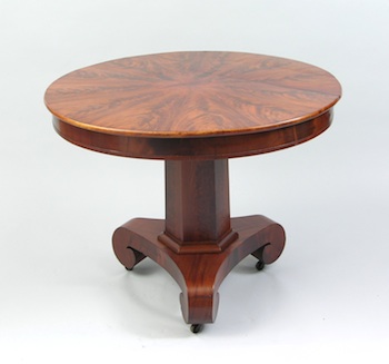 Appraisal: An American Empire Table On an octagonal pedestal and with