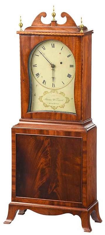 Appraisal: Fine Federal Aaron Willard Shelf Clock Boston - arched and