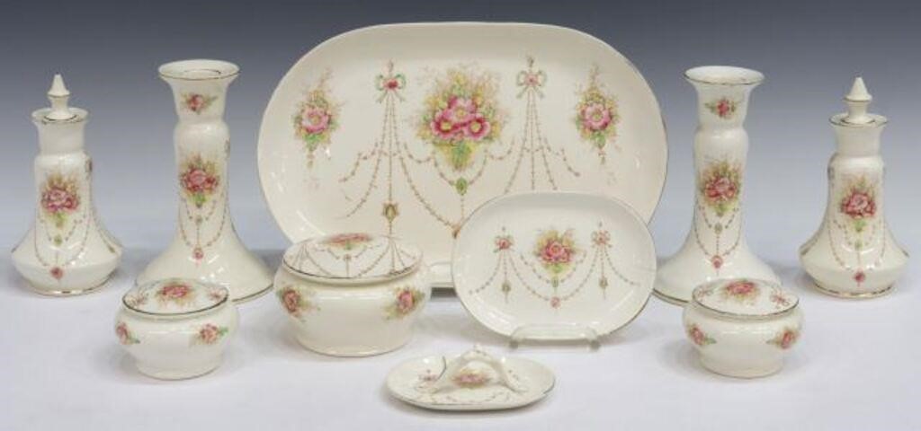 Appraisal: lot of English ceramic dresser set Crown Devon in the