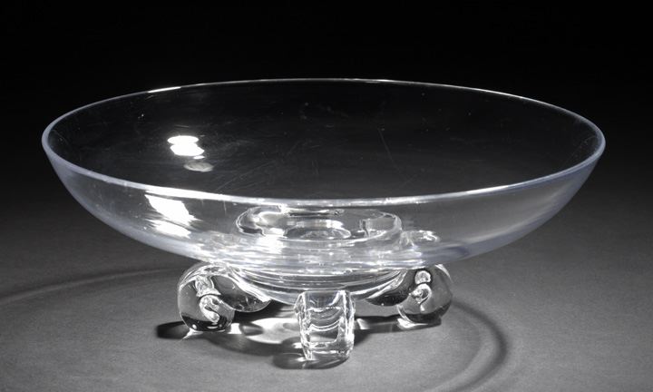 Appraisal: Large Steuben Crystal Bowl design number of low footed form