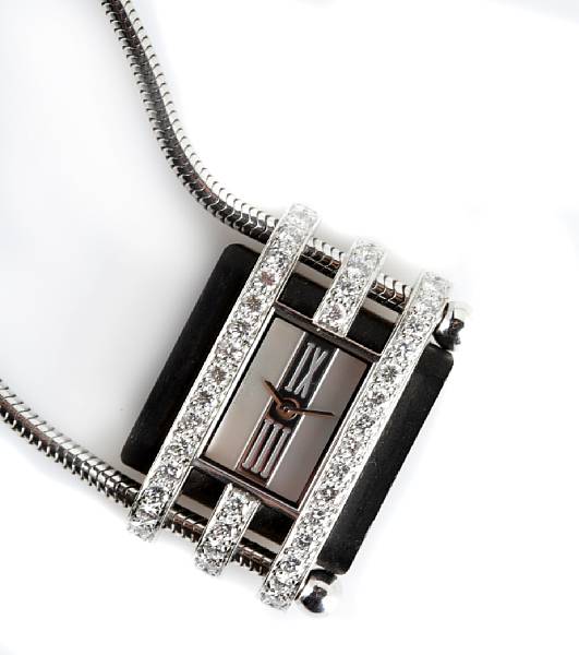 Appraisal: Van Cleef amp Arpels Paris An k white gold onyx