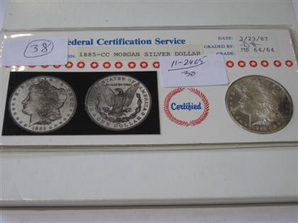 Appraisal: -CC U S silver dollarEstimate -