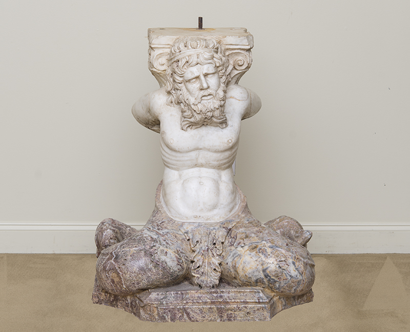 Appraisal: MANNER OF ALESSANDRO ALGARDI - MONUMENTAL FOUNTAIN TRITON FIGURE Marble