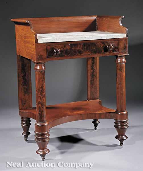 Appraisal: An American Classical Mahogany Mixing Table early th c Boston