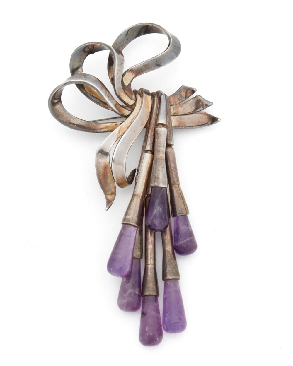 Appraisal: An Antonio Pineda amethyst brooch - Taxco Mexico Crown mark