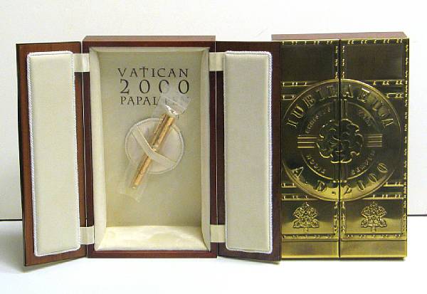 Appraisal: MONTEGRAPPA Set of Vatican Papal Fountain Pens This set includes