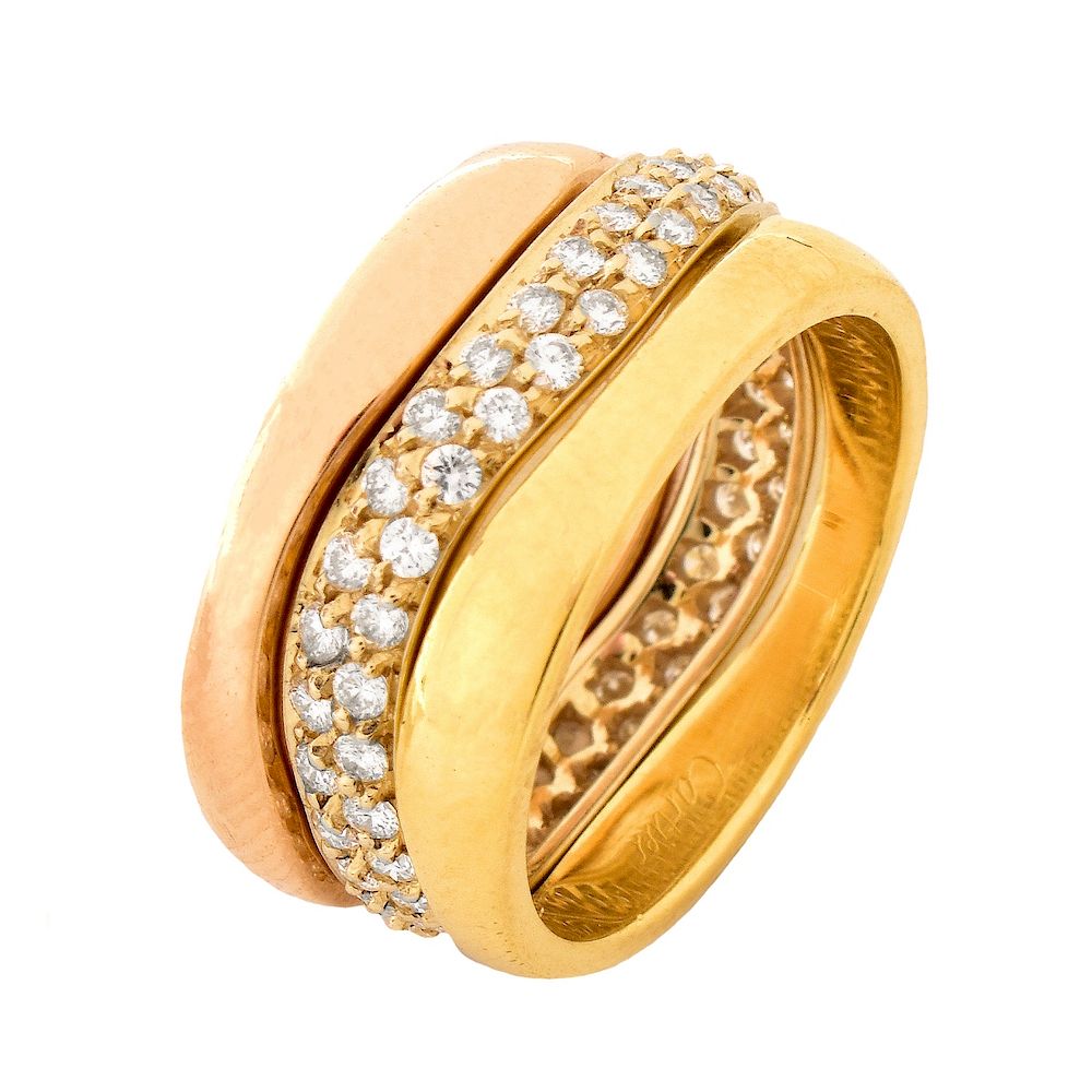 Appraisal: Cartier Diamond and K Gold Eternity Bands Cartier Carat TW