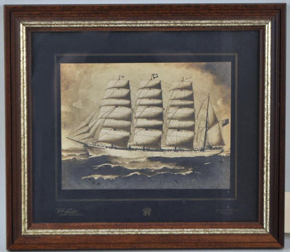 Appraisal: Early Marine Photo Clipper Ship William Hester 'Marine Photographer Seattle