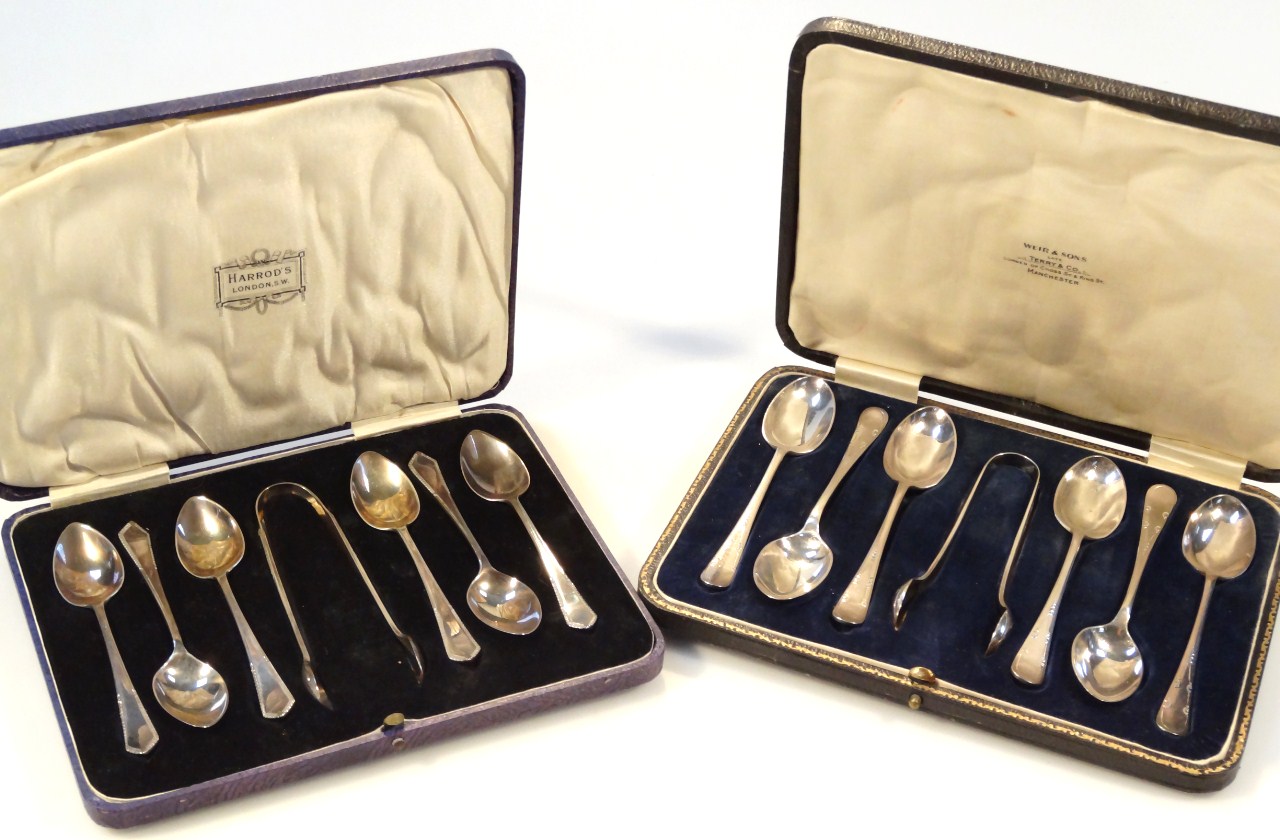 Appraisal: A George V silver teaspoon set by James Dixon Sons