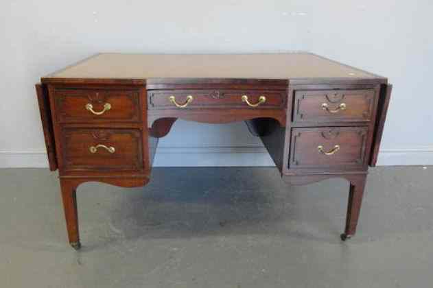 Appraisal: Leathertop Partners Desk with Lift Sides From a Greenwich CT