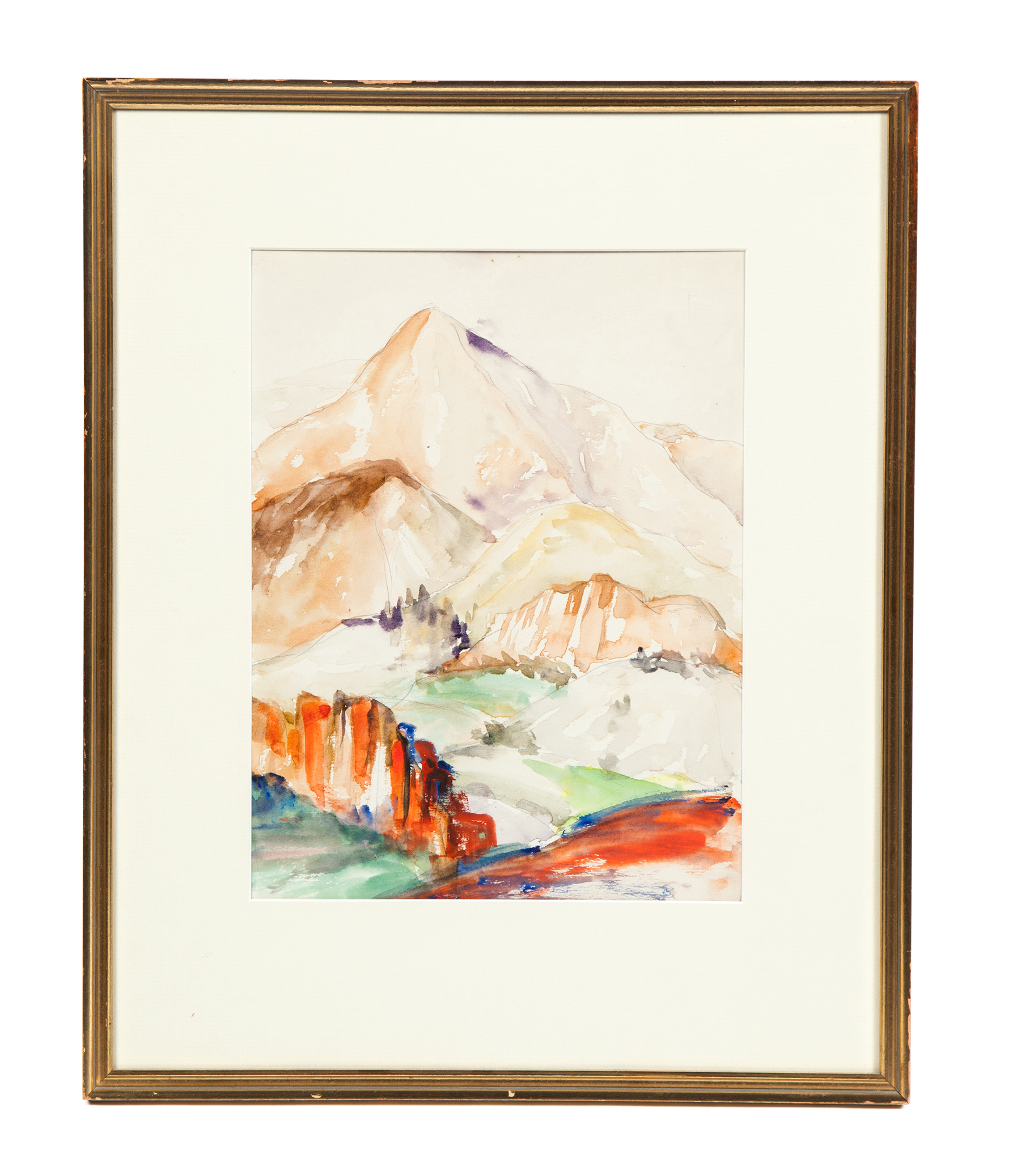 Appraisal: LANDSCAPE STUDY BY JOSEPH HENRY SHARP AMERICAN - Watercolor on