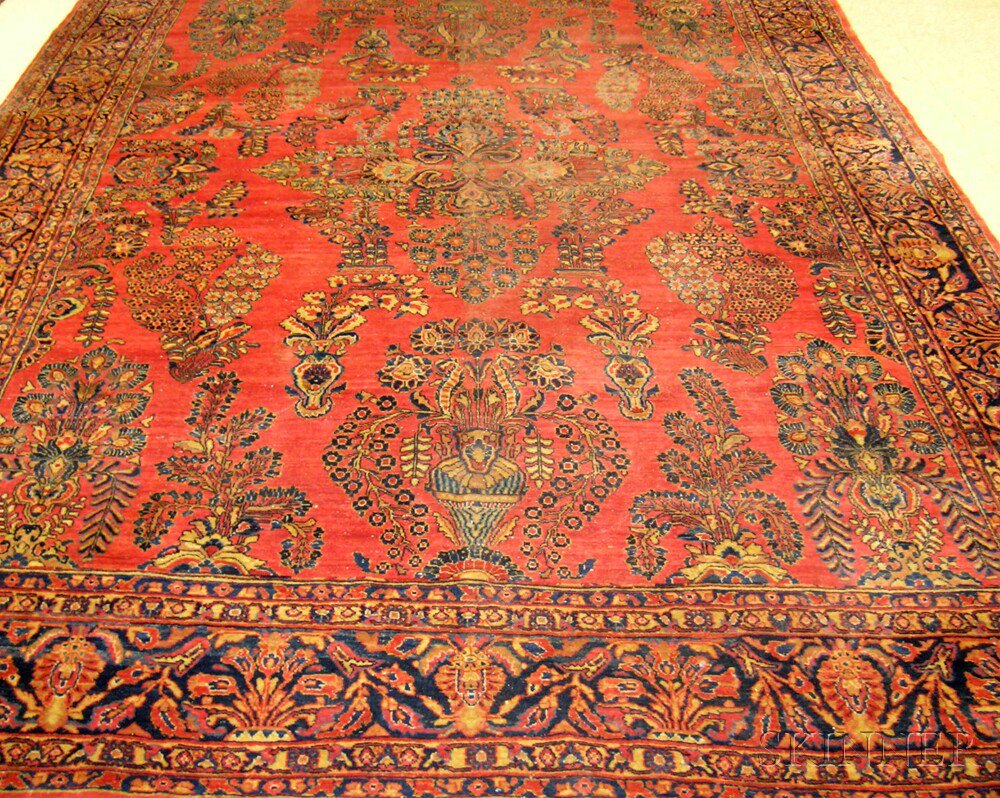 Appraisal: Sarouk Carpet West Persia early th century the vivid red