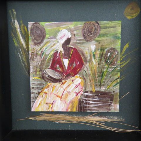 Appraisal: Marina Cantlon oil Sweet Grass Baskets Charleston S C artist