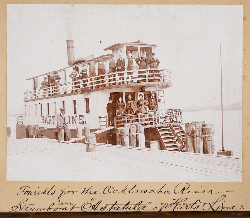 Appraisal: Photo of Steamer Astatula Docked with Tourists Ca photograph of