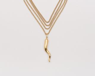 Appraisal: BULGARI K Yellow Gold Cornicello Pendant K YELLOW GOLD CORNICELLO