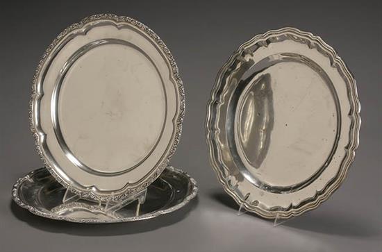 Appraisal: Group of Three Hungarian Silver Circular Trays Post The first