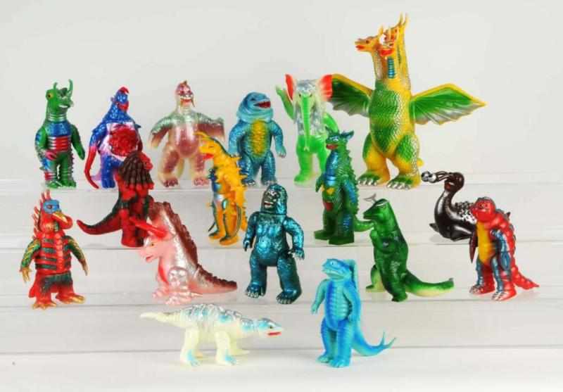 Appraisal: Large Lot of Kaiju Soft Vinyl Figures Description Fifteen plus