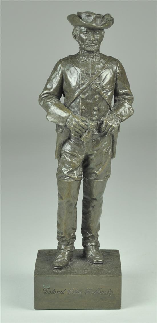 Appraisal: Patinated Spelter Figure of Col John S Mosby Circa late