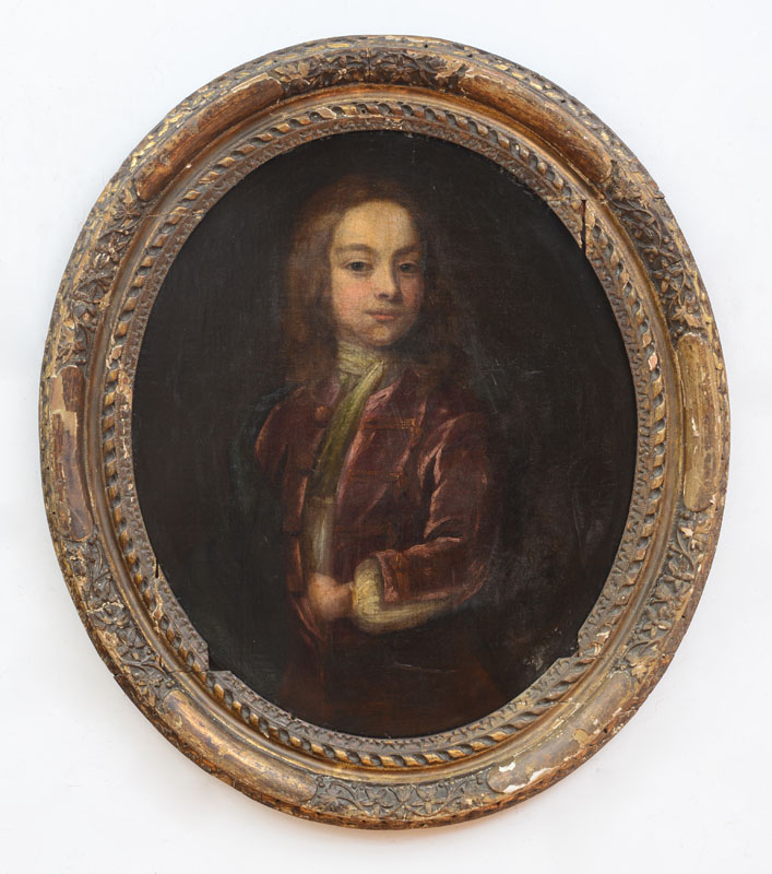 Appraisal: FRENCH SCHOOL PORTRAIT OF A BOY IN A VELVET COAT