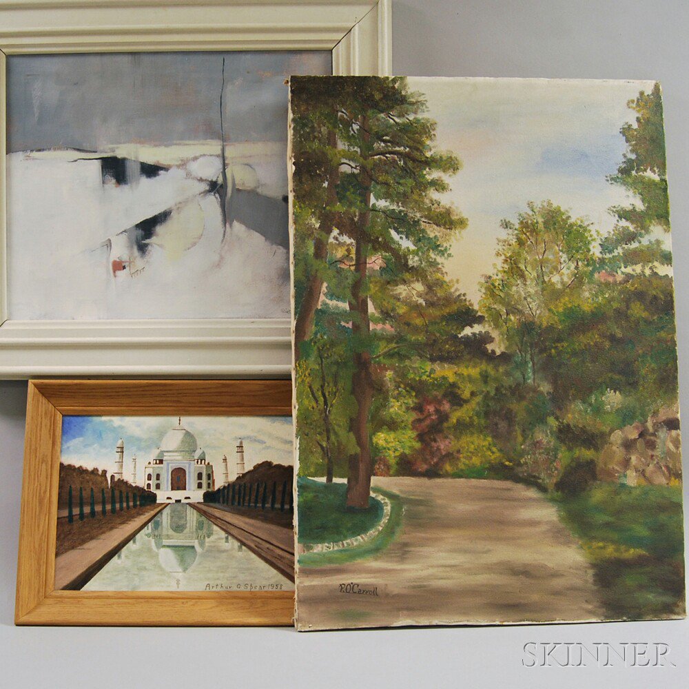 Appraisal: Three Works Arthur G Spear American - Taj Mahal signed