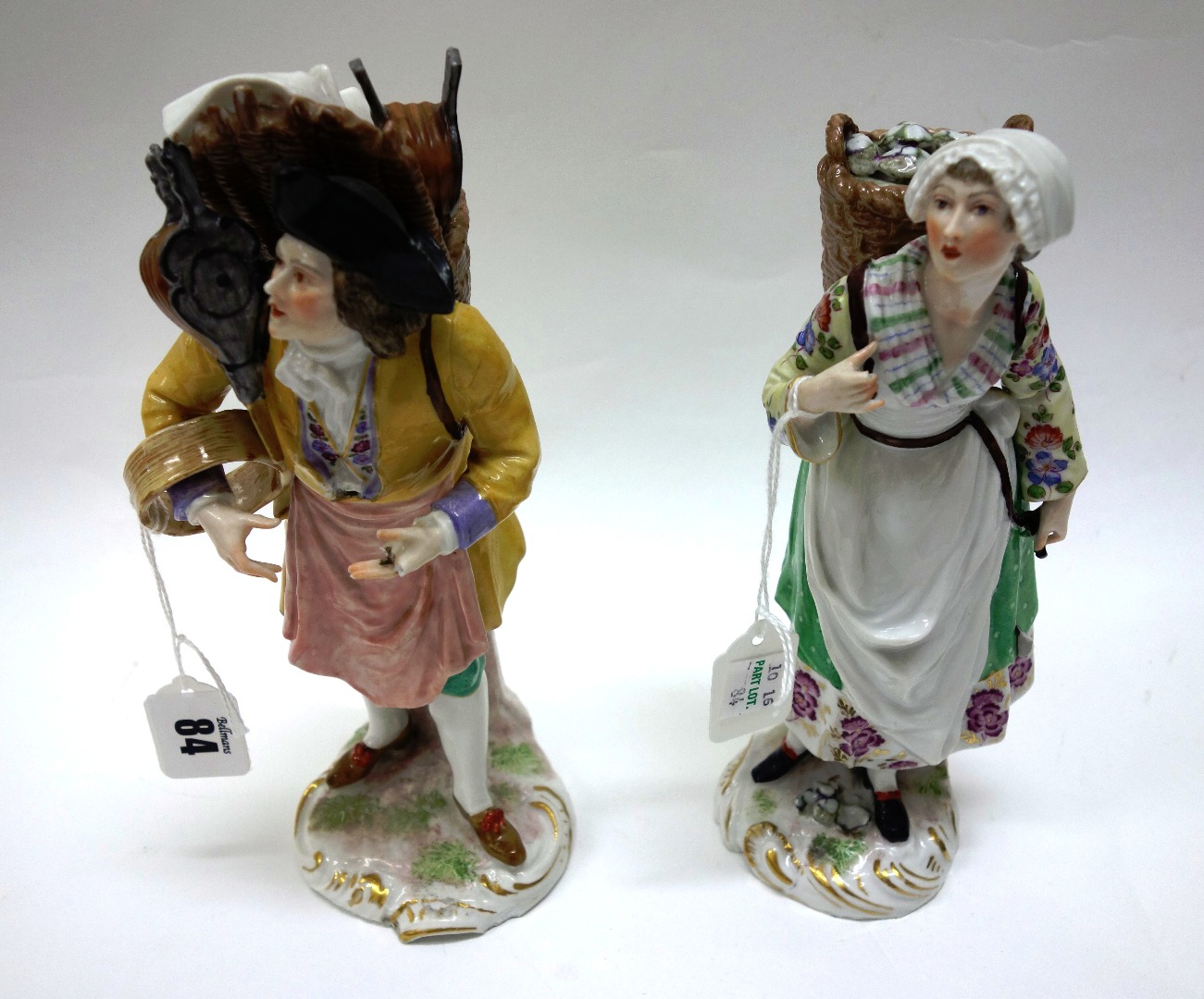 Appraisal: A pair of German porcelain figures late th century both