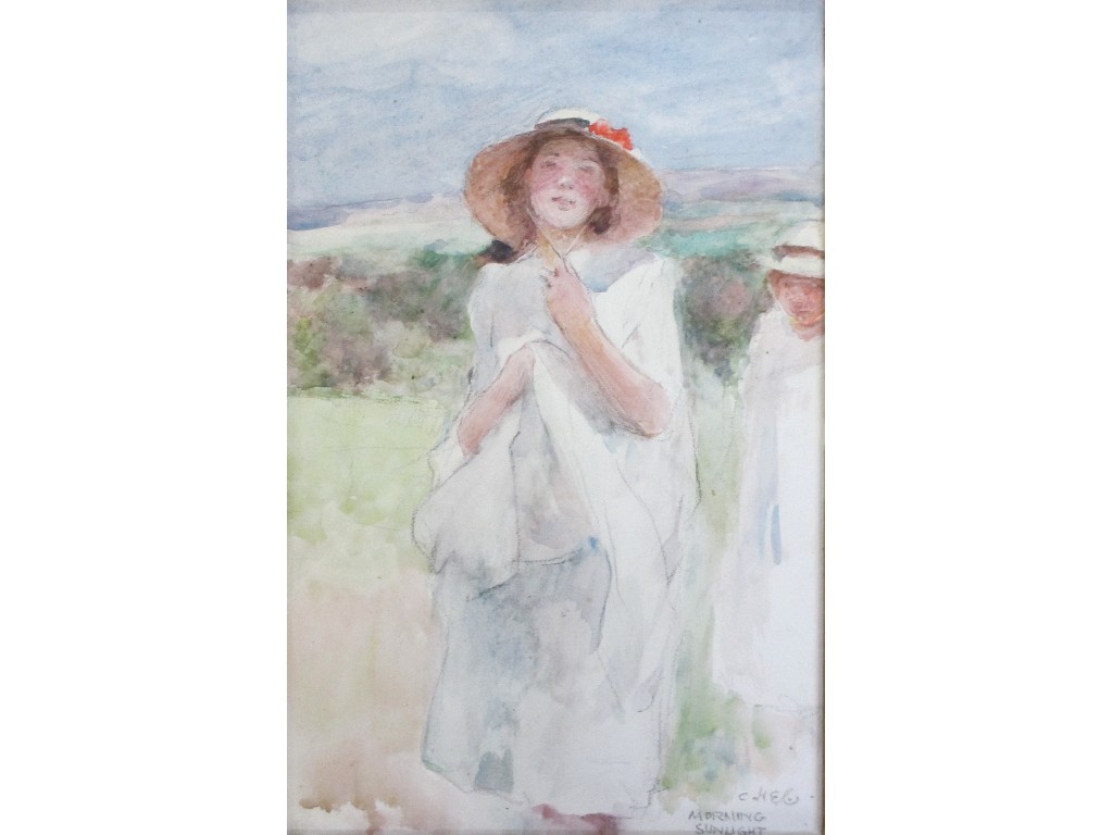 Appraisal: HENRY EDGAR CROCKET - MORNING SUNLIGHT Watercolour and pencil signed