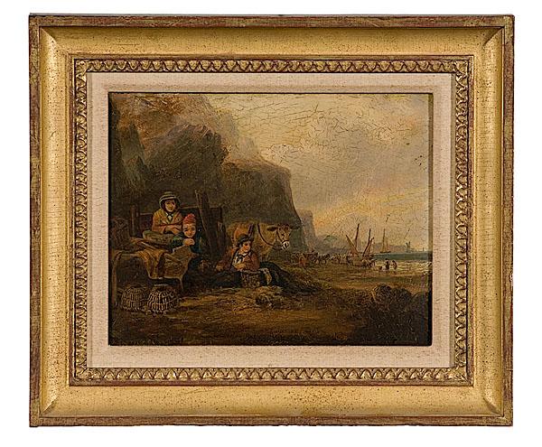 Appraisal: THE LANDING ATTRIBUTED TO WILLIAM SHAYER I BRITISH - oil