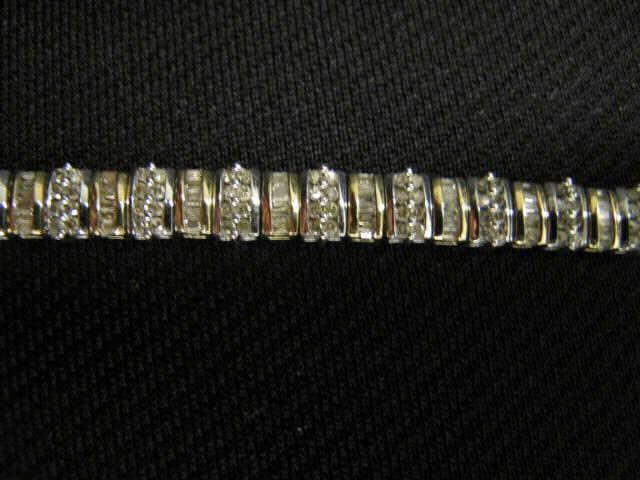 Appraisal: Diamond Bracelet round baguette diamonds totaling carats in k yellow