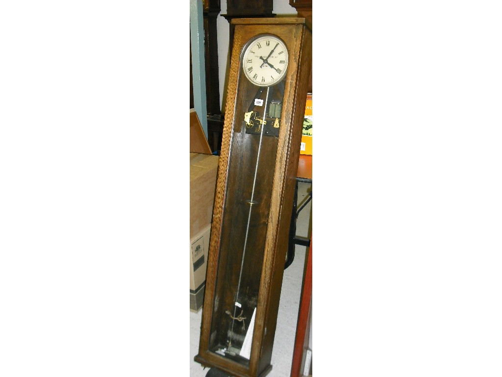 Appraisal: English Clock Systems Ltd electric master clock the silvered dial