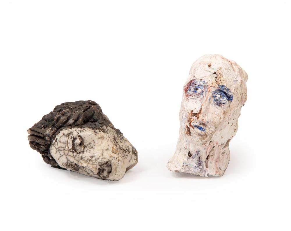 Appraisal: Mario Villa Nicaraguan New Orleans - Two Heads one glaze