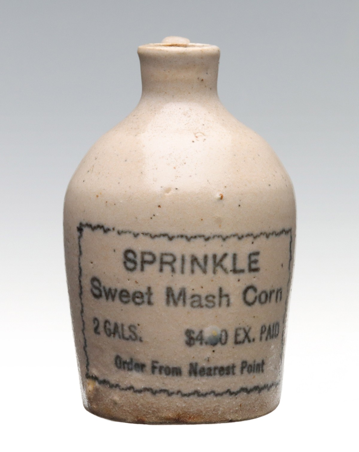 Appraisal: SPRINKLE SWEET MASH CORN JACKSONVILLE FLORIDA MINI JUG