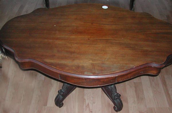 Appraisal: Victorian Mahogany Center Table now reduced in height third quarter