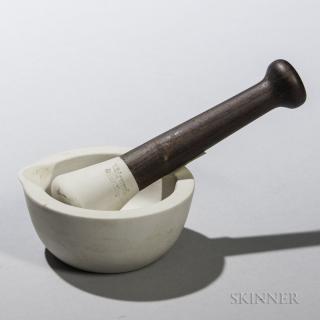 Appraisal: Wedgwood Bentley Stoneware Mortar and Pestle Wedgwood Bentley Stoneware Mortar